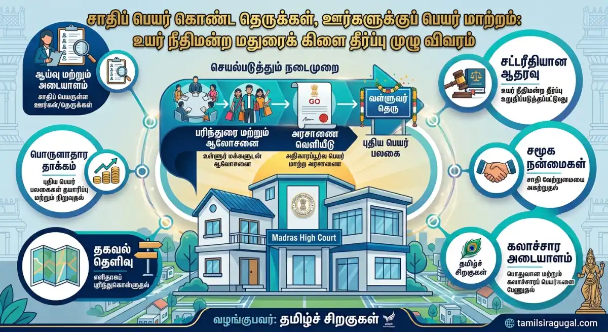 சாதிப் பெயர் கொண்ட தெருக்கள், ஊர்களுக்குப் பெயர் மாற்றம்: அரசாணை செல்லும் – உயர் நீதிமன்ற மதுரைக் கிளை தீர்ப்பு முழு விவரம்