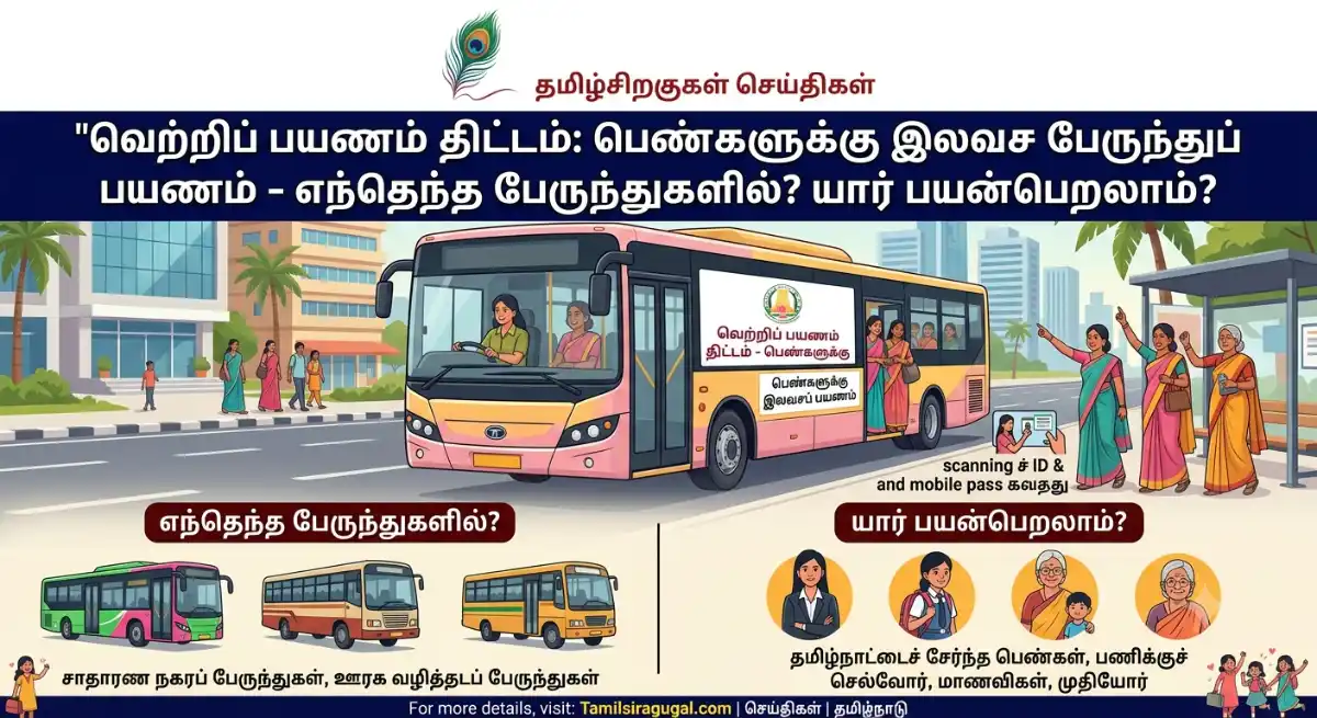 வெற்றிப் பயணம் திட்டம்: பெண்களுக்கு இலவச பேருந்துப் பயணம் – எந்தெந்த பேருந்துகளில்? யார் பயன்பெறலாம்?