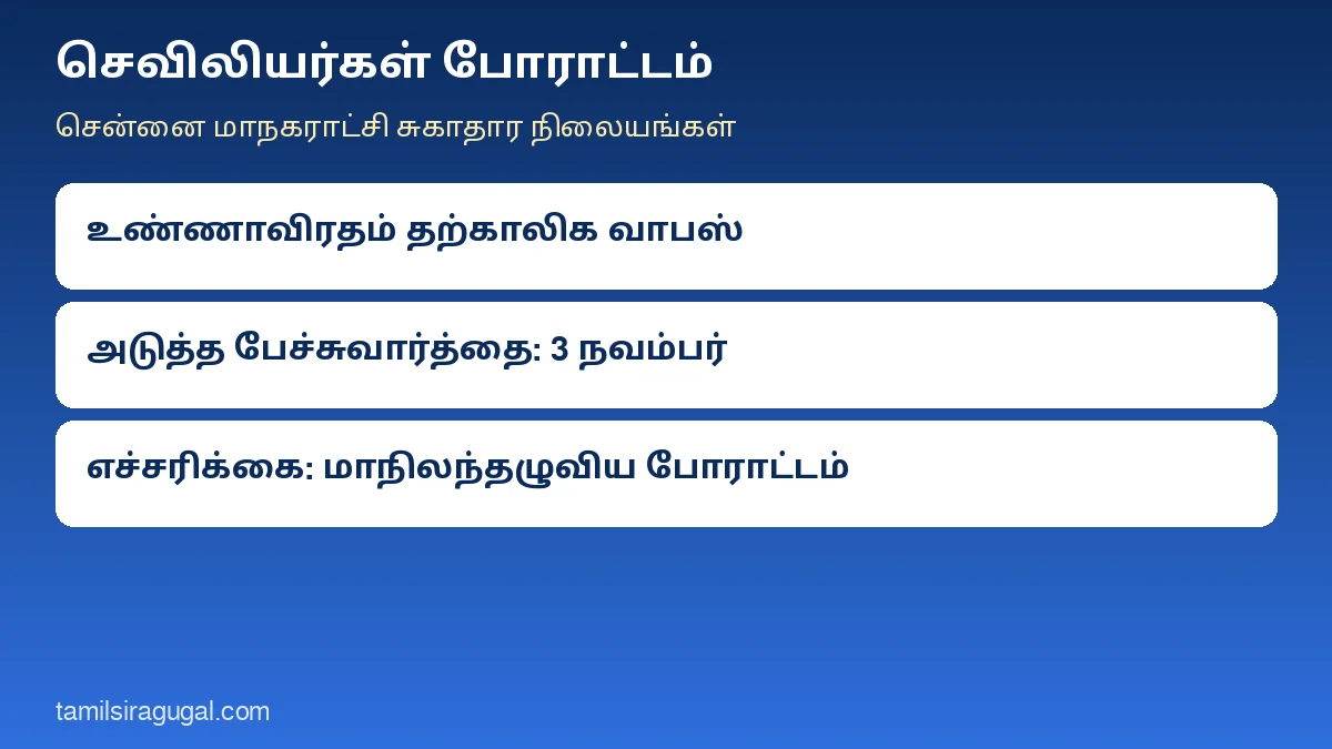 செவிலியர்கள் போராட்டம் தற்காலிக வாபஸ்: நவம்பர் 3 பேச்சுவார்த்தை, கோரிக்கை நிறைவேறாவிட்டால் மாநிலந்தழுவிய போராட்டம் என எச்சரிக்கை