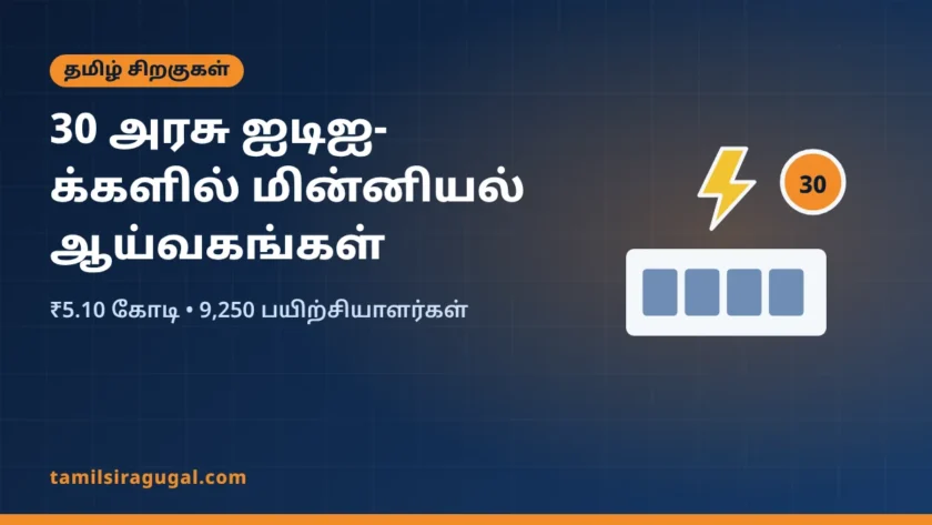 30 அரசு ஐடிஐ-க்களில் மின்னியல் ஆய்வகங்கள் திறப்பு: ₹5.10 கோடி, 9,250 பயிற்சியாளர்களுக்குப் பயன்