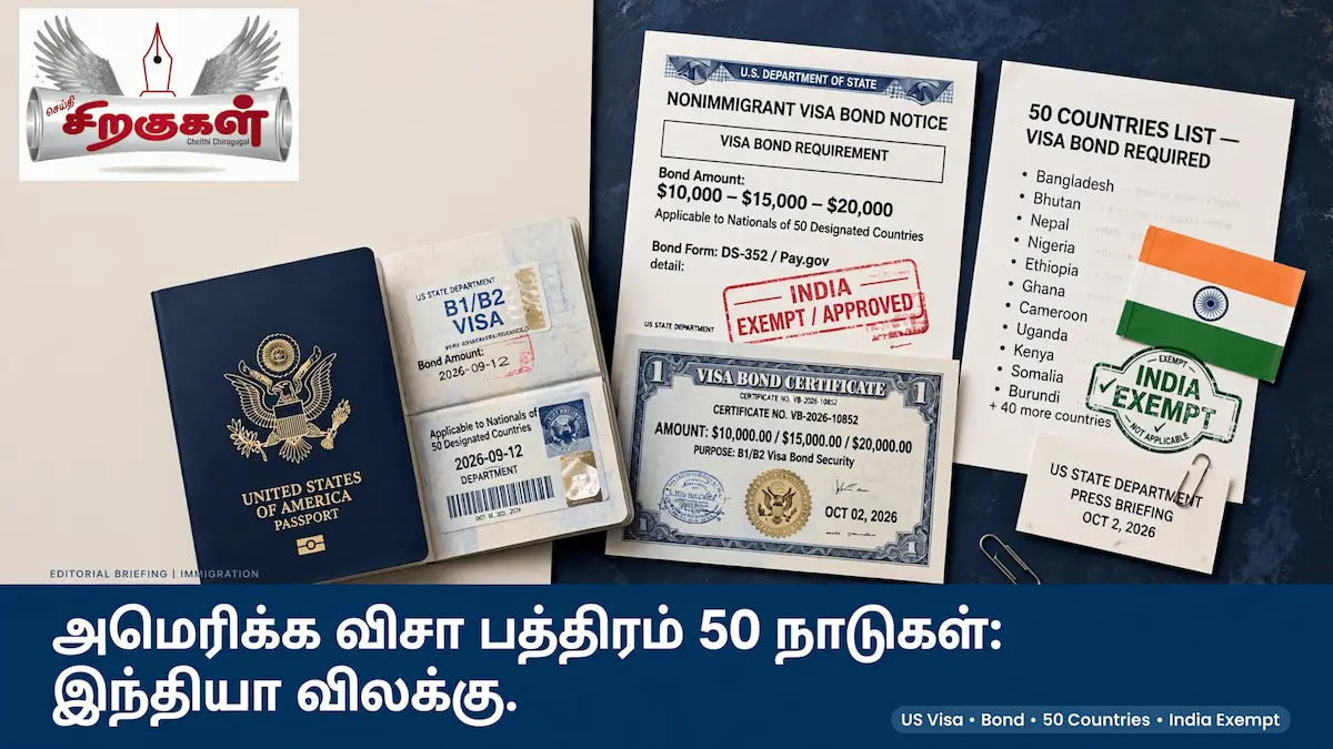 அமெரிக்க விசா பத்திரம் 50 நாடுகள் இந்தியா விலக்கு