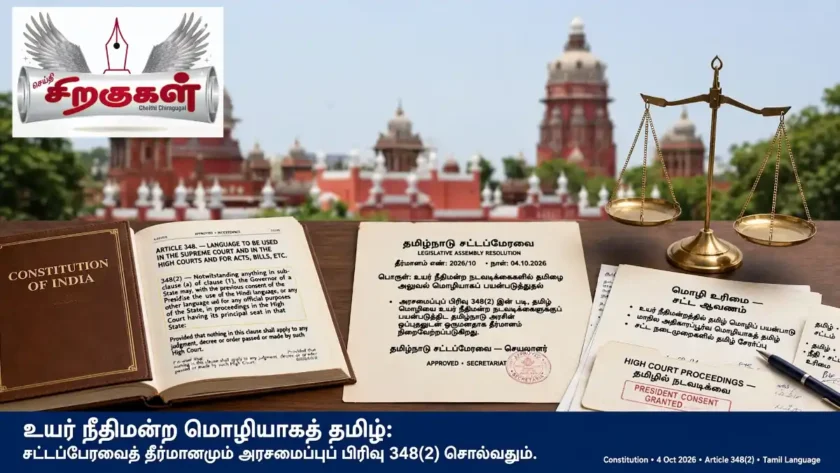 உயர் நீதிமன்ற மொழியாகத் தமிழ்: சட்டப்பேரவைத் தீர்மானமும் அரசமைப்புப் பிரிவு 348(2) சொல்வதும்