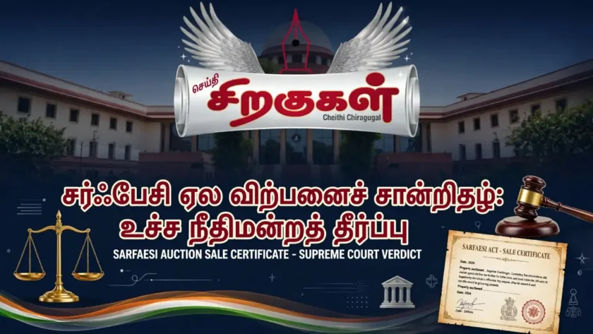 சர்ஃபேசி ஏலம் விற்பனைச் சான்றிதழ்: உச்ச நீதிமன்றத் தீர்ப்பு