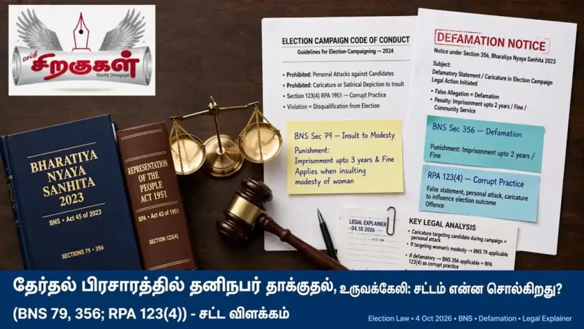 தேர்தல் பிரசாரத்தில் தனிநபர் தாக்குதல், உருவக்கேலி: சட்டம் என்ன சொல்கிறது? (BNS 79, 356; RPA 123(4))