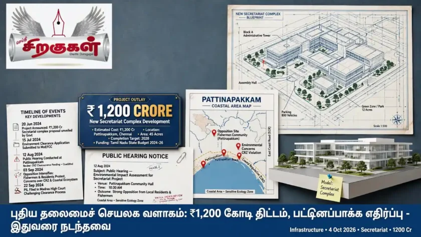 புதிய தலைமைச் செயலக வளாகம்_ ₹1,200 கோடி திட்டம், பட்டினப்பாக்க எதிர்ப்பு - இதுவரை நடந்தவை