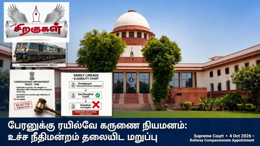 பேரனுக்கு ரயில்வே கருணை நியமனம்: உச்ச நீதிமன்றம் தலையிட மறுப்பு
