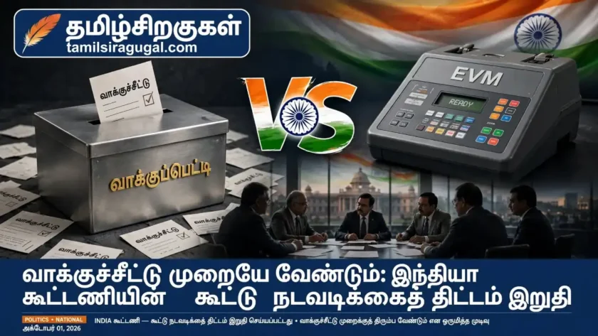 வாக்குச்சீட்டு முறையே வேண்டும்: இந்தியா கூட்டணியின் கூட்டு நடவடிக்கைத் திட்டம் இறுதி